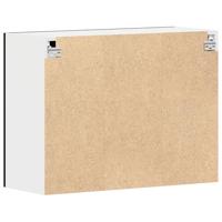 Zwarte Eiken Wandkast met Glaspaneel 80x31x60 cm van Gefabriceerd Hout - thumbnail