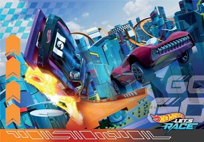 Clementoni legpuzzel super color hot wheels, 2x60st.