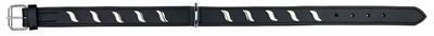 TRIXIE HALSBAND HOND ACTIVE LEER MET GOLFJES ZWART 48-56X3 CM