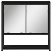 3-delige badkamermeubelset in zwart eiken - thumbnail