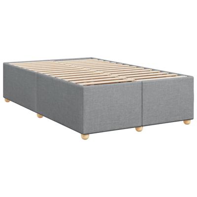 Boxspring met matras stof lichtgrijs 140x190 cm - thumbnail