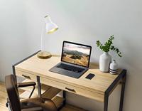 Eglo Landelijke bureaulampVeradal wit met hout - 98832 - thumbnail