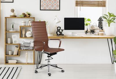 Lifa Living Brisbane PU Leren Bureaustoel Cognac Lifa Living Brisbane PU Leren Bureaustoel Cognac