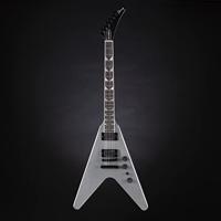 Gibson Dave Mustaine Flying V EXP Metallic Silver signature elektrische gitaar met koffer - thumbnail