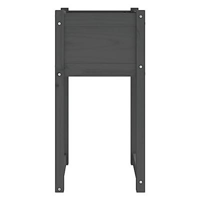 Plantenbak 40x40x81 cm massief grenenhout grijs