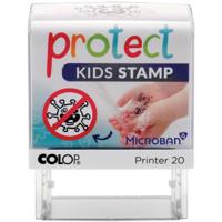 Colop printer 20 Microban, Protect kids stamp, stempel die kinderen helpt hun handen goed te wassen - thumbnail