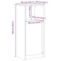 Dressoir met LED 42,5x34x100 cm bewerkt hout gerookt eikenkleur - thumbnail