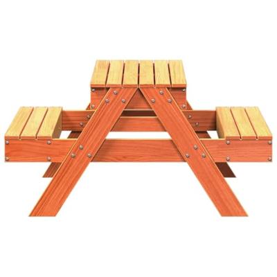 Picknicktafel met zandbak voor kinderen grenenhout wasbruin