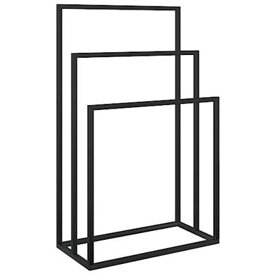 VidaXL Handdoekenrek vrijstaand 48x24x79 cm ijzer zwart VidaXL Handdoekenrek vrijstaand 48x24x79 cm ijzer zwart