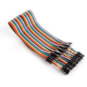Whadda WPA413 Jumperkabel [40x Draadbrug-stekker - 40x Draadbrug-stekker] 0.30 m