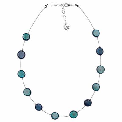 Blauwe Palmnoot Ketting Yokomeshi Puntos Rij