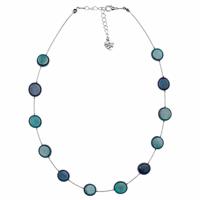 Blauwe Palmnoot Ketting Yokomeshi Puntos Rij - thumbnail