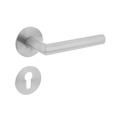 Intersteel Deurkruk Hoek 90° op magneetrozet met profielcilinderrozetten - RVS