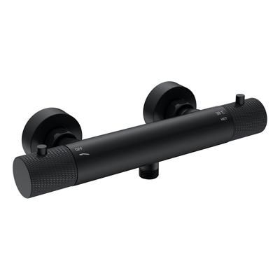 Douchemengkraan Thermostatisch BWS Ridged Mat Zwart