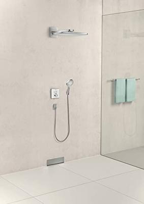 Muuraansluitbocht FixFit Square HansGrohe met Terugslagklep Geborsteld Brons