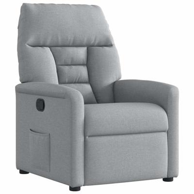 Fauteuil verstelbaar stof lichtgrijs