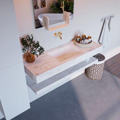 MONDIAZ ALAN-DLUX 130cm planchet Ostra. Vrijhangende wastafel CLOUD midden zonder kraangat, kleur Ostra. MONDIAZ ALAN-DLUX 130cm planchet Ostra. Vrijhangende wastafel CLOUD midden zonder kraangat, kleur Ostra.