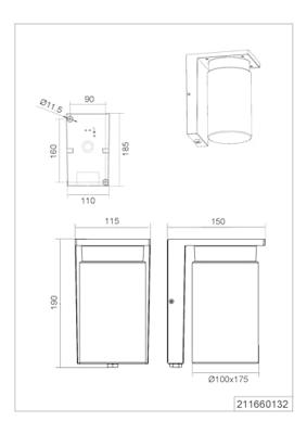 Trio WandlampArdila zwart - 211660132