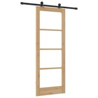 Schuifdeur ORKDAL Bruin 78 x 202 cm Hout en metaal - thumbnail