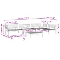 5-delige Loungeset pallet massief acaciahout - thumbnail
