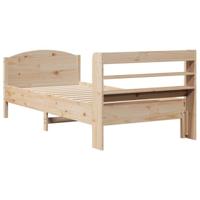 Bedframe zonder matras massief grenenhout 75x190 cm - thumbnail