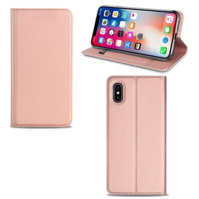Apple iPhone X | Xs Hoesje Rose met Pashouder Apple iPhone X | Xs Hoesje Rose met Pashouder