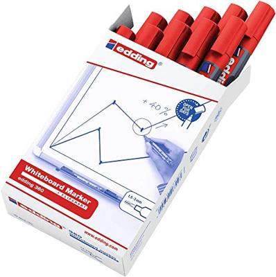 Whiteboardmarker edding 360 rond 1.5-3mm rood | 10 stuks