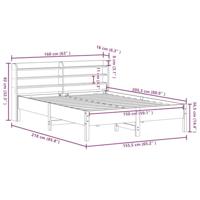Bedframe zonder matras massief grenenhout 150x200 cm - thumbnail