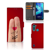 Motorola G8 Power Lite Wallet Case met Pasjes Liefde - Origineel Romantisch Cadeau - thumbnail