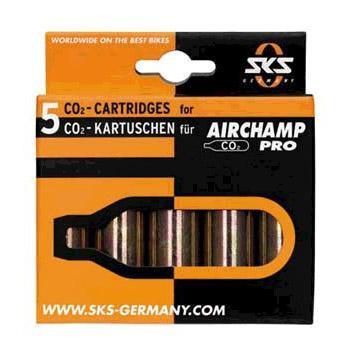 SKS luchtpatronen (5) 16gr. airchamp co2 z/draad