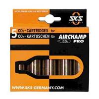 SKS luchtpatronen (5) 16gr. airchamp co2 z/draad - thumbnail