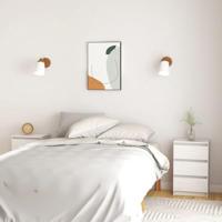Nachtkastjes 2 st 40x29,5x64 cm massief grenenhout wit - thumbnail