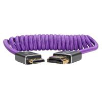 Kondor Blue Gerald Undone Mini HDMI naar Full HDMI-kabel 12"-24" gekruld, paars - thumbnail