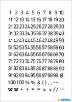 HERMA Numbers 5mm 1-100 weatherproof film transparent black 2 sh. zelfklevende letter/cijfer - thumbnail