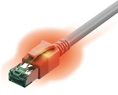 EasyLan S/FTP DualBoot® LED Kabel Cat.6A (Class EA), LSOH, grijs, 0,5 m
