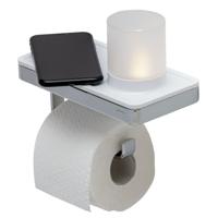 Planchet met Toiletrolhouder en Houder LED Licht Geesa Frame Wit Chroom - thumbnail