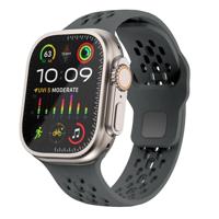 By Qubix - Ultimate Sport Edition bandje - Donkergrijs - Compatible met Apple Watch 44mm / 45mm / 46mm / 49mm - Compatible Apple watch bandjes - thumbnail