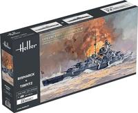 Heller 85078 Bismarck + Tirpitz TWINSET Bouwpakket Schaal 1:400 - thumbnail