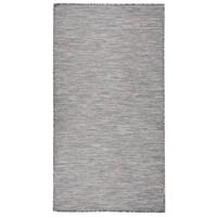 VidaXL Buitenkleed platgeweven 80x150 cm bruin en blauw - thumbnail