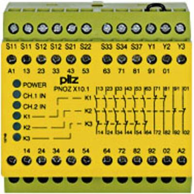 PILZ PNOZ X10.1 24VDC 6n/o 4n/c 6LED Veiligheidsschakelapparaat Voedingsspanning (num): 24 V/DC 6x NO, 4x NC (b x h x d) 90 x 87 x 121 mm 1 stuk(s) PILZ PNOZ X10.1 24VDC 6n/o 4n/c 6LED Veiligheidsschakelapparaat Voedingsspanning (num): 24 V/DC 6x NO, 4x NC (b x h x d) 90 x 87 x 121 mm 1 stuk(s)