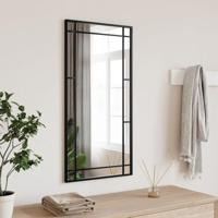 VidaXL Wandspiegel rechthoekig 40x80 cm ijzer zwart - thumbnail