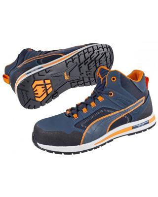 Puma Veiligheidslaars | maat 40 blauw/oranje | S3 HRO SRC DIN EN ISO 20345 | leer | 1 stuk - 63.314.0-40 63.314.0-40