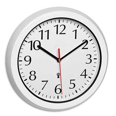 TFA Dostmann 60.3542.02 Wandklok Zendergestuurd 30 cm Wit Geschikt voor vochtige ruimtes, Spatwaterdicht