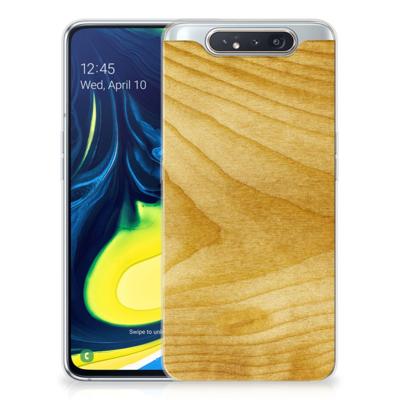 Samsung Galaxy A80 | Bumper Hoesje | Licht Hout