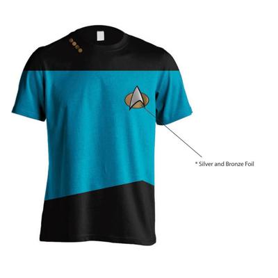Star Trek T-Shirt Uniform Blue Size L
