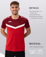 JAKO 6124 T-Shirt Iconic - Rood/Wijnrood - XXL - thumbnail