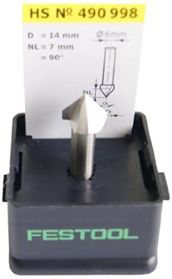 Festool Accessoires HS S8 D14/7/90° V-groeffrees | 490998 Festool Accessoires HS S8 D14/7/90° V-groeffrees | 490998