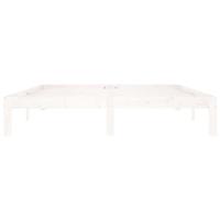 Bedframe massief grenenhout wit 160x200 cm - thumbnail