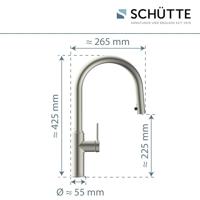 Schutte BLACKPOOL Keukenkraan | RVS look | Met uittrekbare uitloop - 79526 - thumbnail