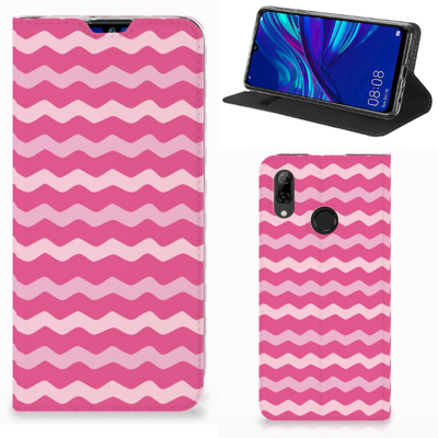 Huawei P Smart (2019) Hoesje met Magneet Waves Pink Huawei P Smart (2019) Hoesje met Magneet Waves Pink